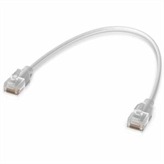 UniFi Etherlighting Cat 6 Patch Cable 0.15M White - Nano-thin patch cable with 2.5 GbE support designed to show Etherlighting effects