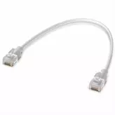 UniFi Etherlighting Cat 6 Patch Cable 0.15M White - Nano-thin patch cable with 2.5 GbE support designed to show Etherlighting effects