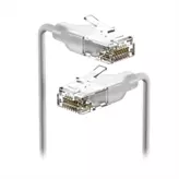UniFi Etherlighting Cat 6 Patch Cable 0.3M White - Nano-thin patch cable with 2.5 GbE support designed to show Etherlighting effects