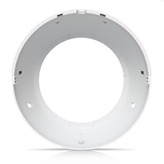 Dome camera mounting accessory for installation onto a wall or pole with enhanced protection against rain, snow, and wind, white.