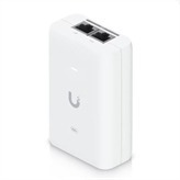 An adapter that can power UniFi PoE+ devices, reduce dependency on PoE switch power, and provide a Multi-Gigabit LAN connection. Delivers up to 30W of PoE+. Surge, peak pulse, and overcurrent protection. Contains RJ45 data input, AC cable with earth ground, and PoE+ output LED indicator for status monitoring.