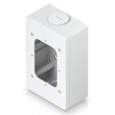 Tamper-resistant junction box for access readers that supports flat surface mounting and attachment to 3/4" conduit