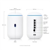 Desktop 10G Cloud Gateway with integrated WiFi 7, PoE switch, microSD storage, and full UniFi application support. Integrated 6-stream WiFi 7 AP with 6 GHz support. Includes full UniFi application suite for device management. .Manages 30+ UniFi devices and 300+ clients. Integrated 4-port switch with (1) PoE port. (1) 10G SFP+ and (1) 2.5 GbE RJ45 WAN port. 64 GB microSD storage pre-installed (upgradable).