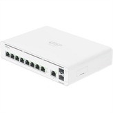 UISP host console with an integrated switch and multi-gigabit Ethernet gateway. The UISP Console is designed to support small to moderate UISP deployments with its built-in switch equipped with (8) GbE RJ45 LAN ports. The UISP Console also serves as a high-performance gateway with (1) 10G SFP+ LAN port and (2) WAN ports (10G SFP+ and GbE RJ45) that provide an ample connectivity range capable of supporting the most data-intensive deployments.