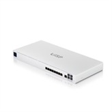 10GbE Ethernet Router for ISP Application.  Interface: (9) GbE RJ45 ports / (4) 10G SFP+ ports, Integrated Layer 2 switch, Up to 9500 Mbps NAT throughput, Traffic shaping functionality and automated customer suspension, Firewall and OSPF routing.  Managed with the UISP application: Version 1.6.5 and later