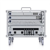Toolless Mini Rack, 6U-sized device rack with a 24-port blank patch panel that can be assembled without tools.  The Toolless Mini Rack (U Rack 6U TL) is a heavy-duty, 6U-sized device rack that can be easily assembled without tools. The U Rack 6U TL is equipped with a 24-port blank patch panel, lockable casters, and can house most rack-mountable Ubiquiti devices.
