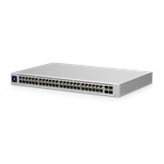 UniFi Switch 48 is a fully managed Layer 2 switch with (48) Gigabit Ethernet ports and (4) 1G SFP ports for fiber connectivity.  The UniFi Switch 48 features a rich set of Layer 2 capabilities and fanless, silent cooling for use as an access layer switch. UniFi Network Controller and UniFi Network mobile app allow admins to configure and monitor virtually all of the switch features in an intuitive graphical user interface from anywhere.