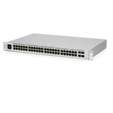 The USW-48-PoE is a configurable Gigabit Layer 2 switch with 48 Gigabit Ethernet ports including 32 auto-sensing 802.3at PoE+ ports, and 4 SFP ports. It provides Gigabit PoE links to your RJ45 Ethernet devices and Gigabit fiber uplink options to your enterprise network. The USW-48-PoE features a 1.3" touch LCM to provide status.  Managed and configured by the UniFi Network Controller with UniFi mobile app support, the USW-48-PoE offers an extensive suite of advanced Layer 2 switching protocols and features, including operation mode (switching, mirroring, or aggregate) per port. The UniFi Network Controller and mobile app allow admins to configure and monitor virtually all of the switch features in a graphical user interface from anywhere.