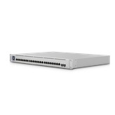 Managed Layer 3 switch with (12) 2.5G RJ45 ports with PoE+ for WiFi 6 APs, (12) Gigabit RJ45 ports with PoE+, and (2) 10G SFP+ ports for fiber uplinks.  Configurable Gigabit Layer 3 switch with auto-sensing 802.3at PoE+. It offers (12) 2.5G RJ45 Ethernet ports, (12) 1G RJ45 Ethernet ports, and (2) 10G SFP+ ports, providing 2.5G PoE links to your WiFi 6 APs and 10G fiber uplinks to your network. Features include a 1.3" touchscreen, single-row RJ45 port layout for easy patch panel cable management, and UniFi SmartPower Redundant Power System* (USP-RPS) support for intelligent protection from internal PSU interruption or failure.