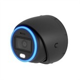 All-weather, vandal-proof 4K PoE+ turret camera with enhanced AI capabilities and IR and visible LEDs for night vision.