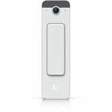 Compact PoE video doorbell with two-way audio and versatile mounting options, white
