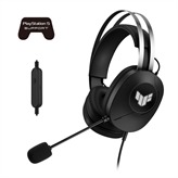 A302 TUF H1 GEN II gaming headset with virtual 7.1 surround sound and instant controls