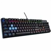 Keys: Standard 104 Keys including Media Keys Switch Type: Kailh Blue Mechanical Switches Keyboard Backlighting: RGB Illuminated Keyboard Backlight Effects: 12 Different Backlight Effects Modes: 5 Pre-Set Gaming Lighting Modes and 3 Sidelight Effects Brightness: 7 Levels of Backlit Brightness and Move Speed Features: 100% Anti-Ghosting (N-Key Rollover), Programmable, Key Lock Durability: Over 50M Actuations Media Keys: Combo Multimedia Playback Keys Connection: USB Cable: Black Braided with Gold-Plated USB and a Cable Length of 5.25 feet Software Support: Windows 7, 8, 8.1, 10 & 11 Model Number: NKW201
