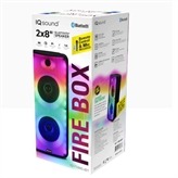 2x 8 Portable Bluetooth Speaker, This Speaker Delivers Durability, Flexibility, and Outstanding Audio Performance, The Speaker System is Perfect for Home Entertainment, Seminars, or Any Other Venues and Events, Built-in Bluetooth Compatible, True Wireless Stereo (TWS): Connect 2 Speakers Via Bluetooth with TWS Technology So they Can Play at the Same Time and You Can Double Your Audio Output, FIRE LIGHT SHOW, Colorful LED Lights Dance and Change to the Beat of Music, USB, Micro SD & AUX Inputs Allow You to Connect Your Non-Bluetooth External Audio Devices, FM Radio, 1 Mic Input, Remote Control, One Wired Microphone, System Type: 2x8 Woofer, Power supply :DC3.7V, Maximum power consumption:10W, Rechargeable battery 1800mAh, Power Supply: DC5V, RMS Power: 12W, Frequency Response: 60Hz-18KHz, Impedance: 6 and S/N Ratio: 60dB.