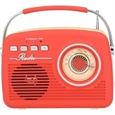 Retro Portable Bluetooth Speaker with AM FM Radio Bluethooth 5.2 USB SD Card AUX Inputs AM FM Radio Headphone Jack: 3.5mm Stereo Battery: 3.7V 1200mAH Play Time: Up to 5 Hrs. Charging Time: Approx. 2 Hrs. Power Consumption: 8W Output Power: 1.8W Telescopic Antenna Frequency Range:AM: 53017 10KHz FM: 87.5 108MHz Supported Audio Format: MP3 Power Supply:DC 5V, 1A not included 60cm 23.6 in. USB Charging Cable included