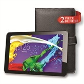 SuperSonic 10" QUAD Core Android 8.1 Tablet plus Keyboard Case Bundle. 10.1 Capacitive Touchscreen Display, Powered by Android 8.1 Operating System, RK3128 Chipset, Quad Core Cortex A7 1.3Ghz Processor, Bluetooth Compatible Allows You to Connect to most External Bluetooth Enabled Devices. Built-in 0.3MP Front & 2.0MP Rear Camera, Built-in 8GB Storage, Built-in 1GB RAM Memory, ro SD Card Slot (up to 32 GB), Mini USB Inputs Allows You to transfer Files (USB included) Wi-fi: 802.11b/g/n, Enables You to Connect to the Internet Wirelessly, Browse the Web, Watch Videos on YouTube and Check Your E-mails, Resolution: 1024 x 600, Rechargeable Lithium Battery (5000mah), Download and Read Thousands of Books, Play and Share Your Favorite Videos, Photos and Music. Audio Formats: 3GP, MP4, MPG, AVI etc. Video Formats: AAC, FLAC, MP3, OGG, WAV, etc. Picture Formats: BMP, JPG, GIF & PNG, Support External 3G Module, Automatic Screen Rotation: Four-Direction Rotate Screen, Built-in Speaker and Microphone. Keyboard: 2-in-1: Micro USB Keyboard + Folding Leather Protective Case, Works with most 10 Tablets with Built-in Micro or Mini USB Port, Features a Sleek Fold-up Design, Quiet Keystrokes, Comfortable to Type, Compatible with Windows and Android, Multiple Functional Hotkeys and Micro USB Cable & Micro to Mini USB Adapter Included. Mini USB Adapter Included. Accessories: Keyboard Case, USB Cable, AC Charger and Manual.