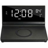 Dual Alarm Clock Sleep Snooze Calendar Room temperature Celsius Fahrenheit Snooze Function LED Display Features 4 Levels of BrightnessHigh, Medium, Low, and Off You Can Charge 2 Devices at the Same Time ViaQi Wireless Charger and Via USB InputCharging cable not included Compatible with All Devices with Qi Enabled Input:5V 3A 9V 3A 12V 2A Wireless Output:15W 10W 7.5W 5W USB Output:5V 1A MAX Charging distance: ? 8mm Charging efficiency: 73 Frequency: 110205KHz